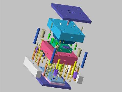 塑膠模具制造雙桿斜頂機構 塑膠模具制造雙桿斜頂機構